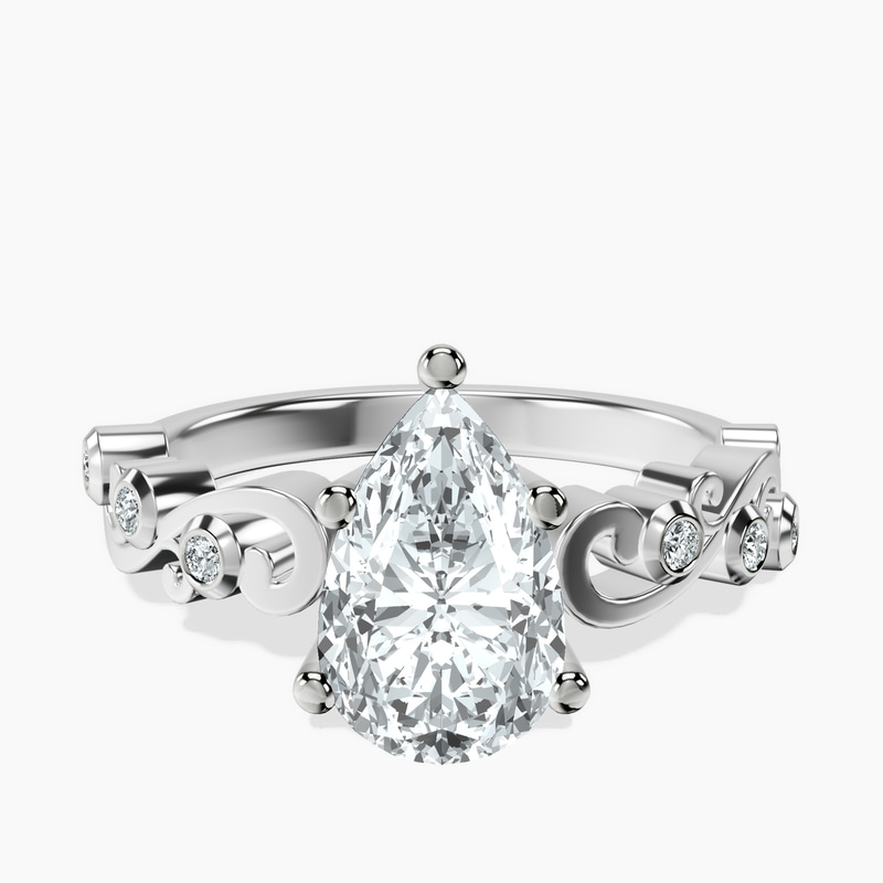 18ct White Gold Catrina Cutwork Lab Diamond Ring front image