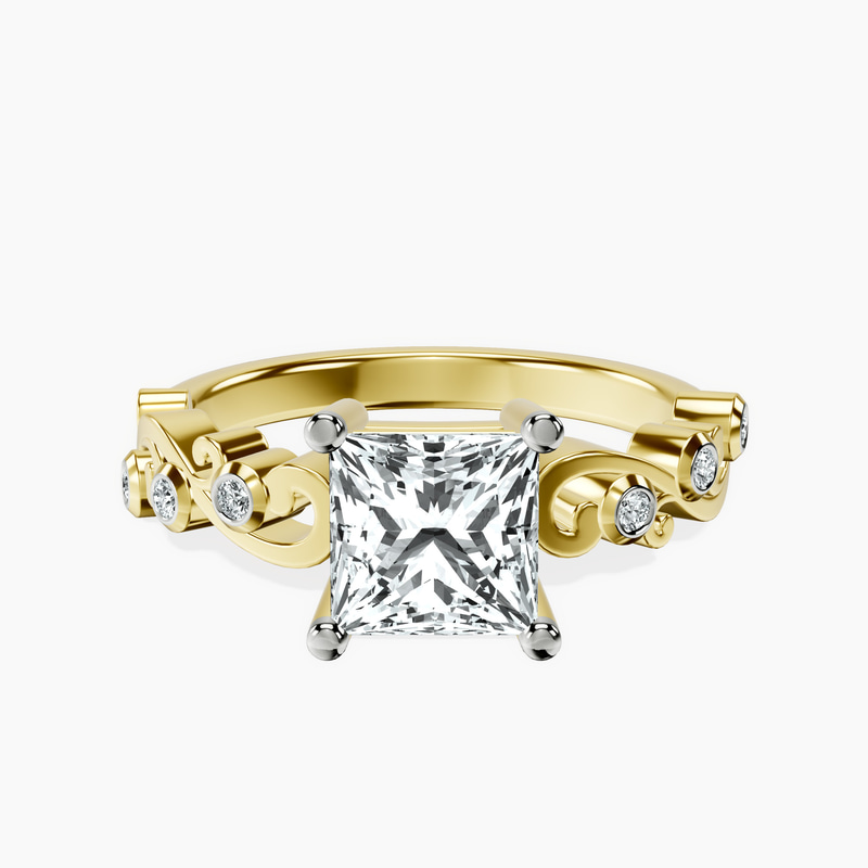 9ct Yellow Gold Catrina Cutwork Lab Diamond Ring front image