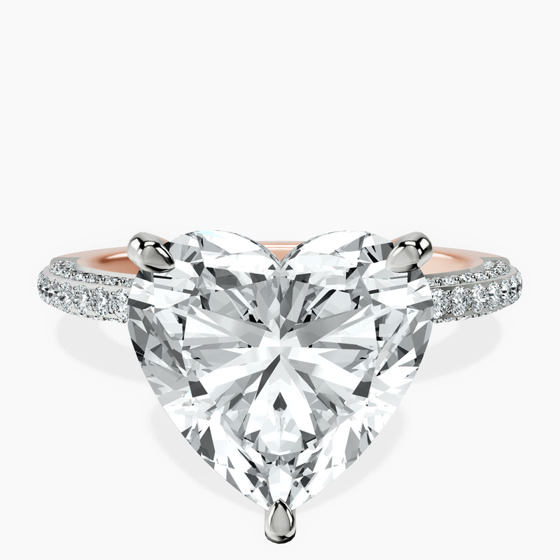 18kt Rose Gold Grace Micro pavé Eternity Lab Diamond Ring front image