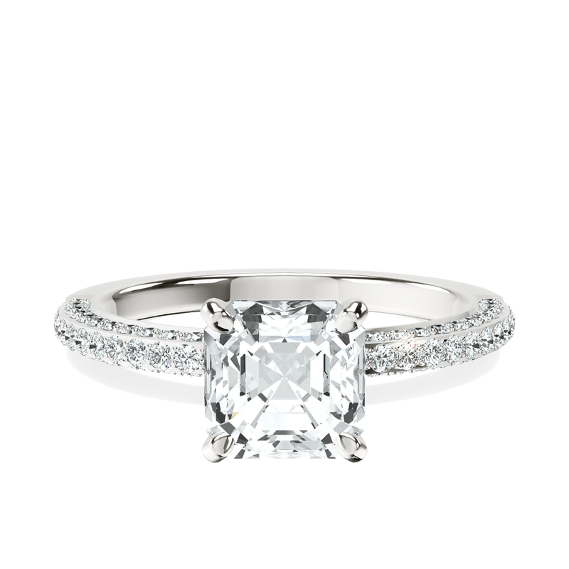 Grace Micro pavé Eternity Lab Diamond Ring front view