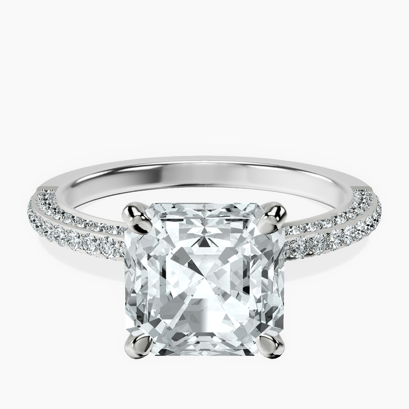 18kt White Gold Grace Micro pavé Eternity Lab Diamond Ring front image