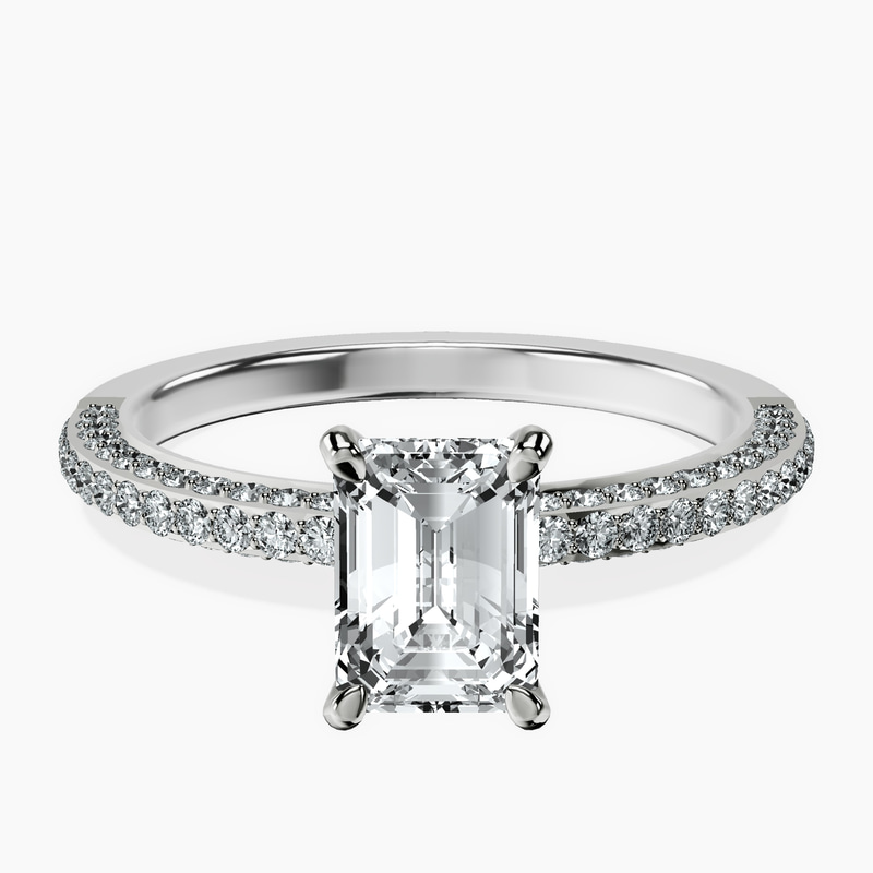 Platinum Grace Micro pavé Eternity Lab Diamond Ring front image