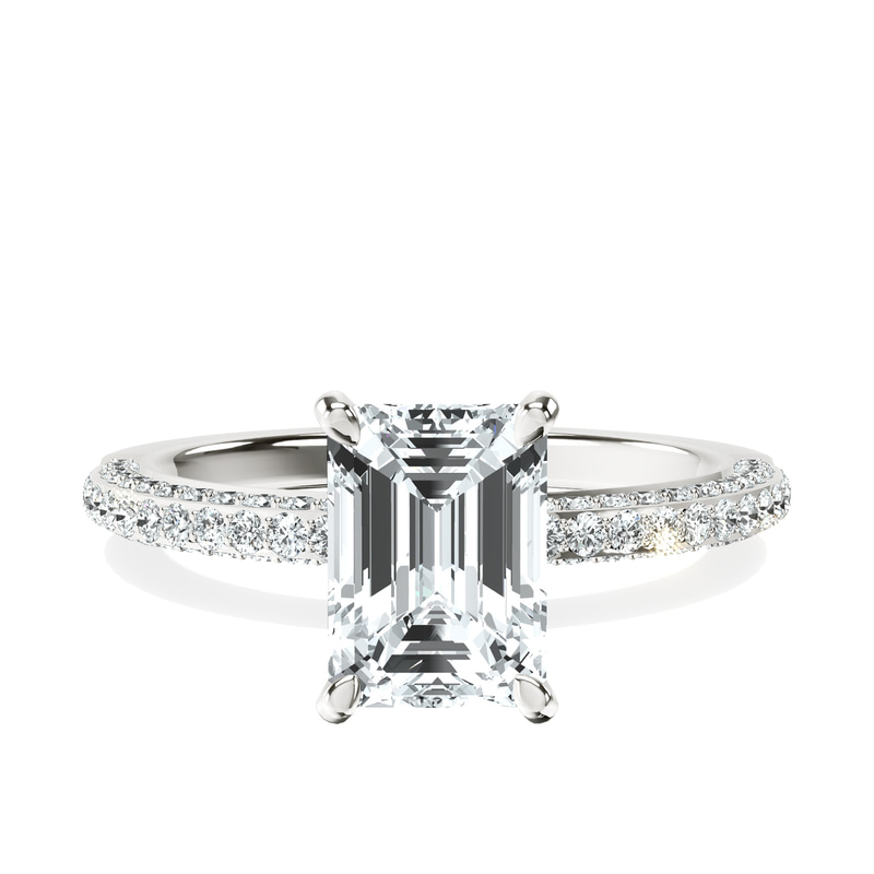 Grace Micro pavé Eternity Lab Diamond Ring front view