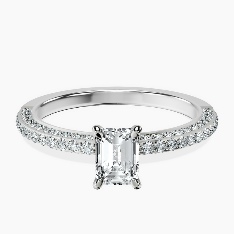 Platinum Grace Micro pavé Eternity Lab Diamond Ring front image