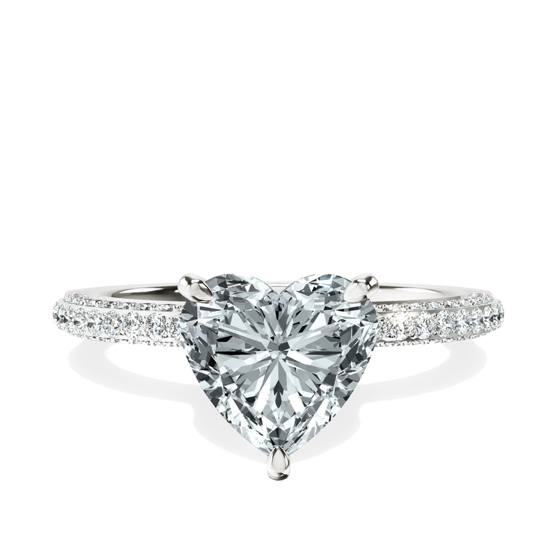 Grace Micro pavé Eternity Lab Diamond Ring front view