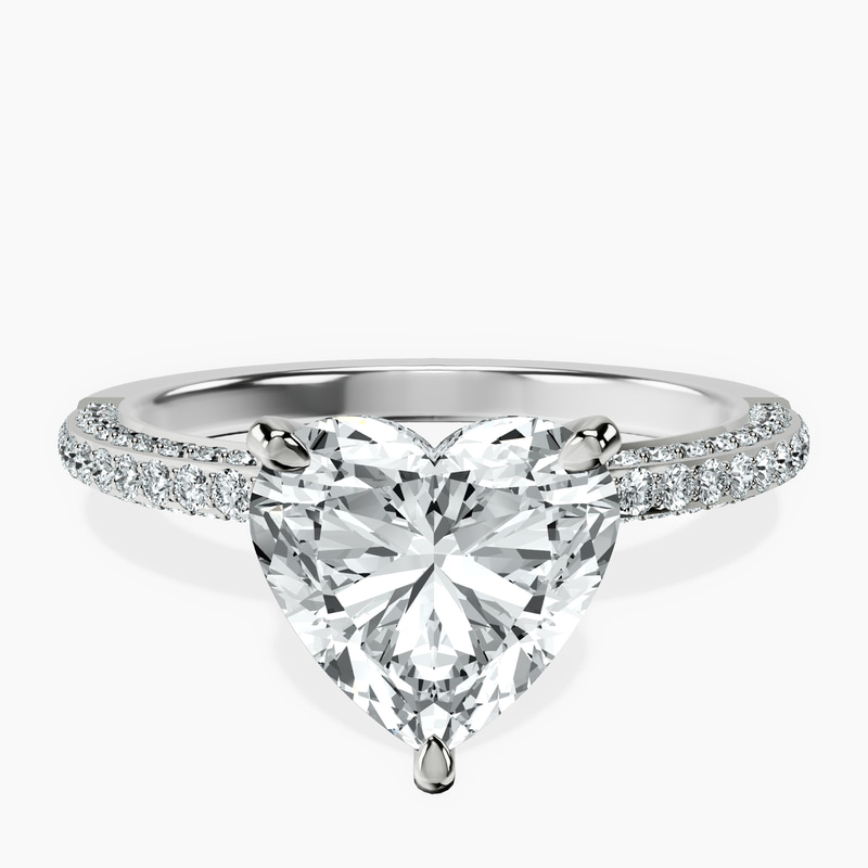 18kt White Gold Grace Micro pavé Eternity Lab Diamond Ring front image