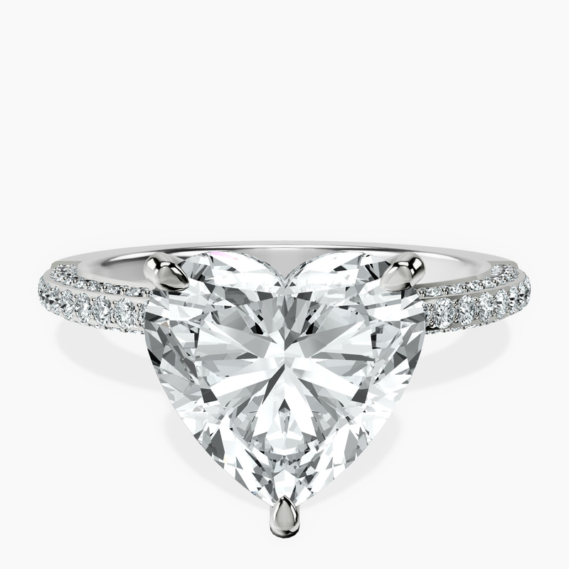 Platinum Grace Micro pavé Eternity Lab Diamond Ring front image