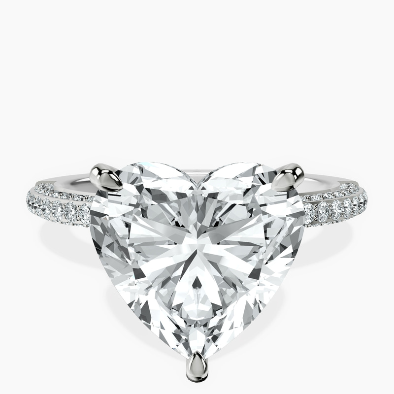 18kt White Gold Grace Micro pavé Eternity Lab Diamond Ring front image