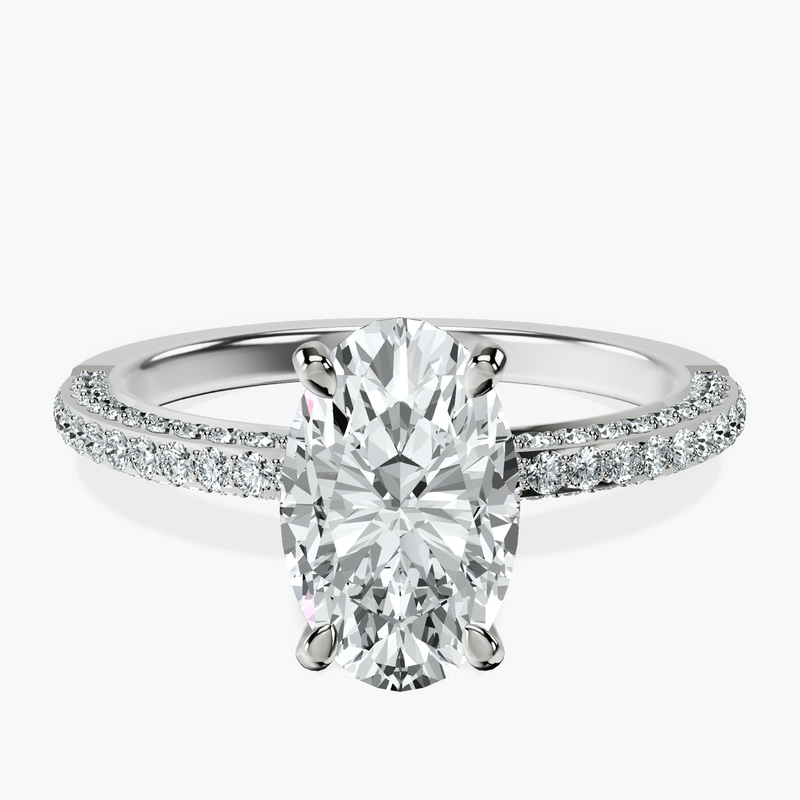 Grace Micro pavé Eternity Lab Diamond Ring front view