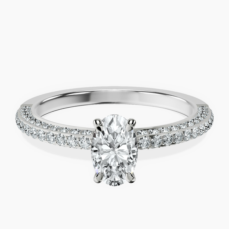Platinum Grace Micro pavé Eternity Lab Diamond Ring front image