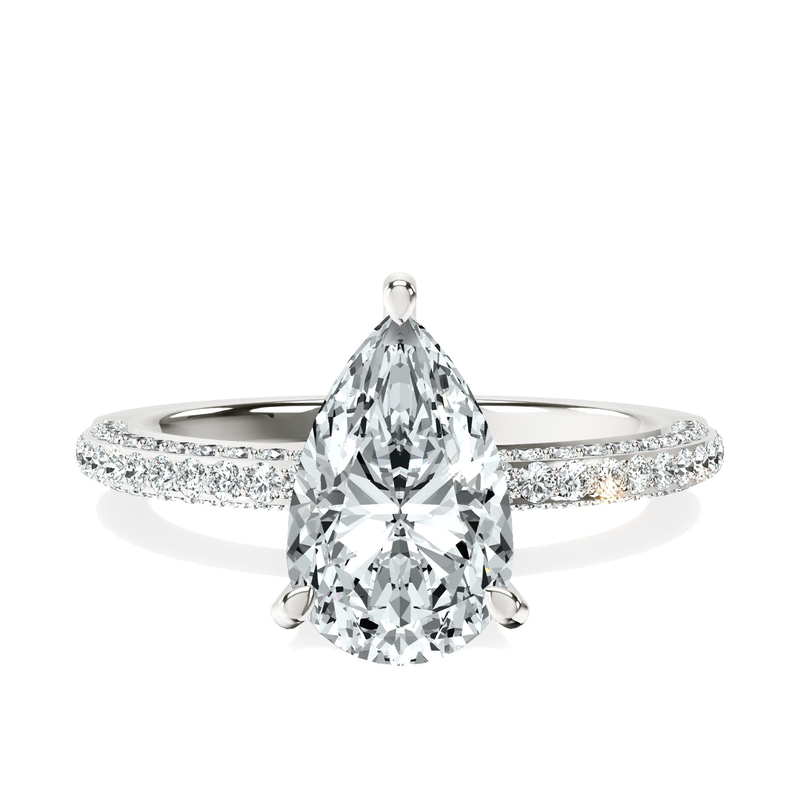 Grace Micro pavé Eternity Lab Diamond Ring front view