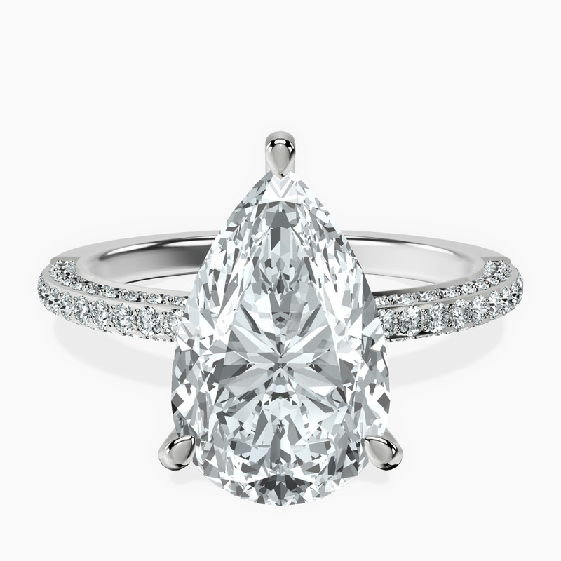 18kt White Gold Grace Micro pavé Eternity Lab Diamond Ring front image