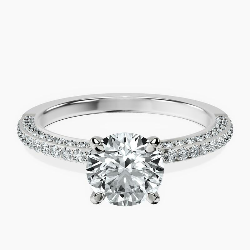 10kt White Gold Grace Micro pavé Eternity Lab Diamond Ring front image