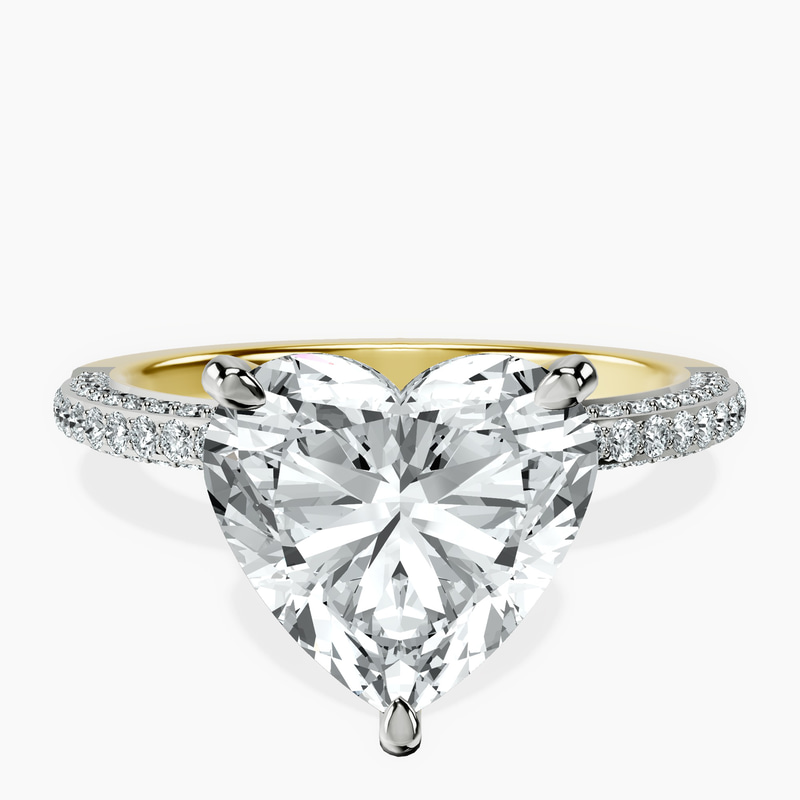 14kt Yellow Gold Grace Micro pavé Eternity Lab Diamond Ring front image
