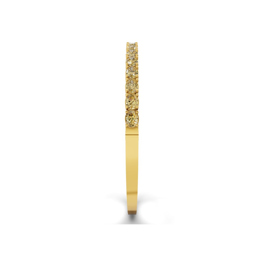 14kt Yellow Gold Oval Serenity Lab Diamond Openable Bangle Bracelet (5 Ct. Tw.) left