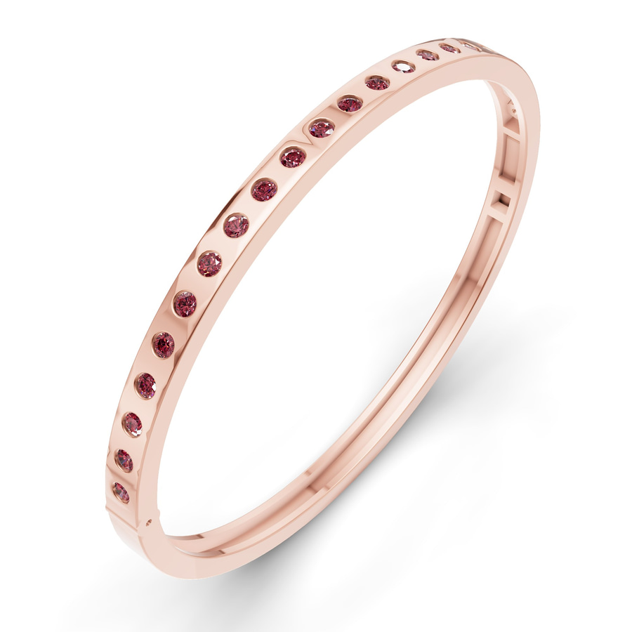 14kt Rose Gold Round Glow Classic Lab Diamond Openable Bangle Bracelet (1 Ct. Tw.) right