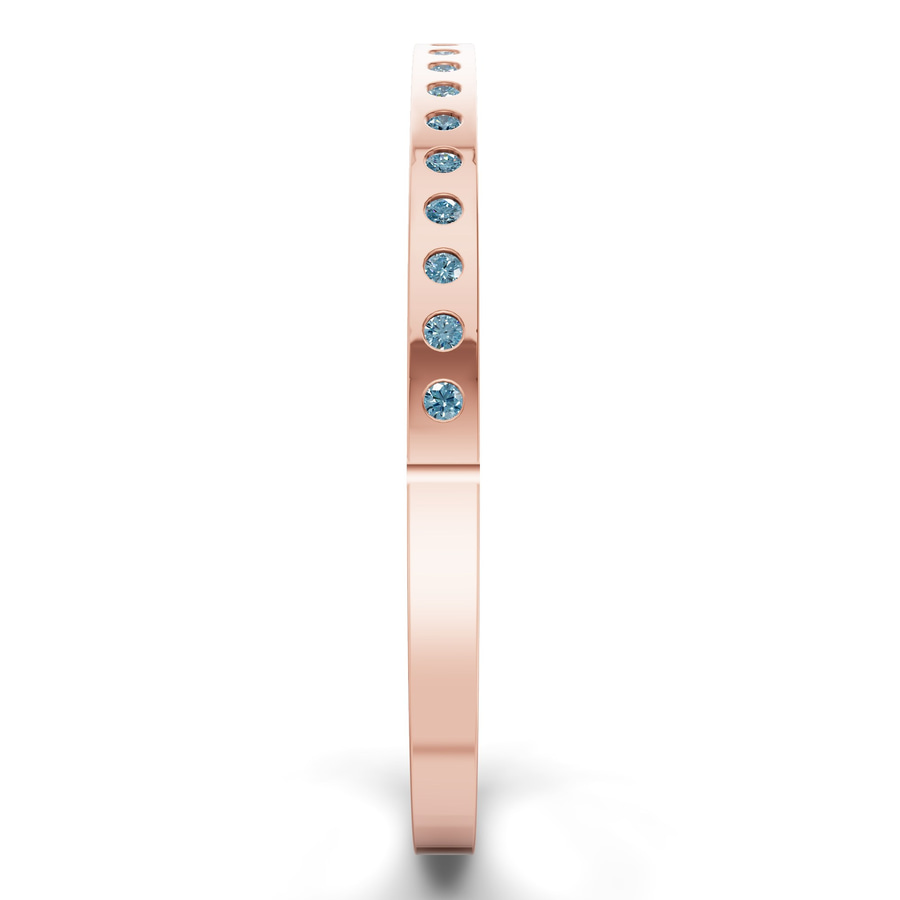 14kt Rose Gold Round Glow Classic Lab Diamond Openable Bangle Bracelet (1 Ct. Tw.) left