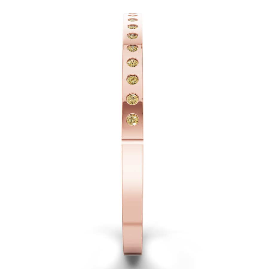 14kt Rose Gold Round Glow Classic Lab Diamond Openable Bangle Bracelet (1 Ct. Tw.) left