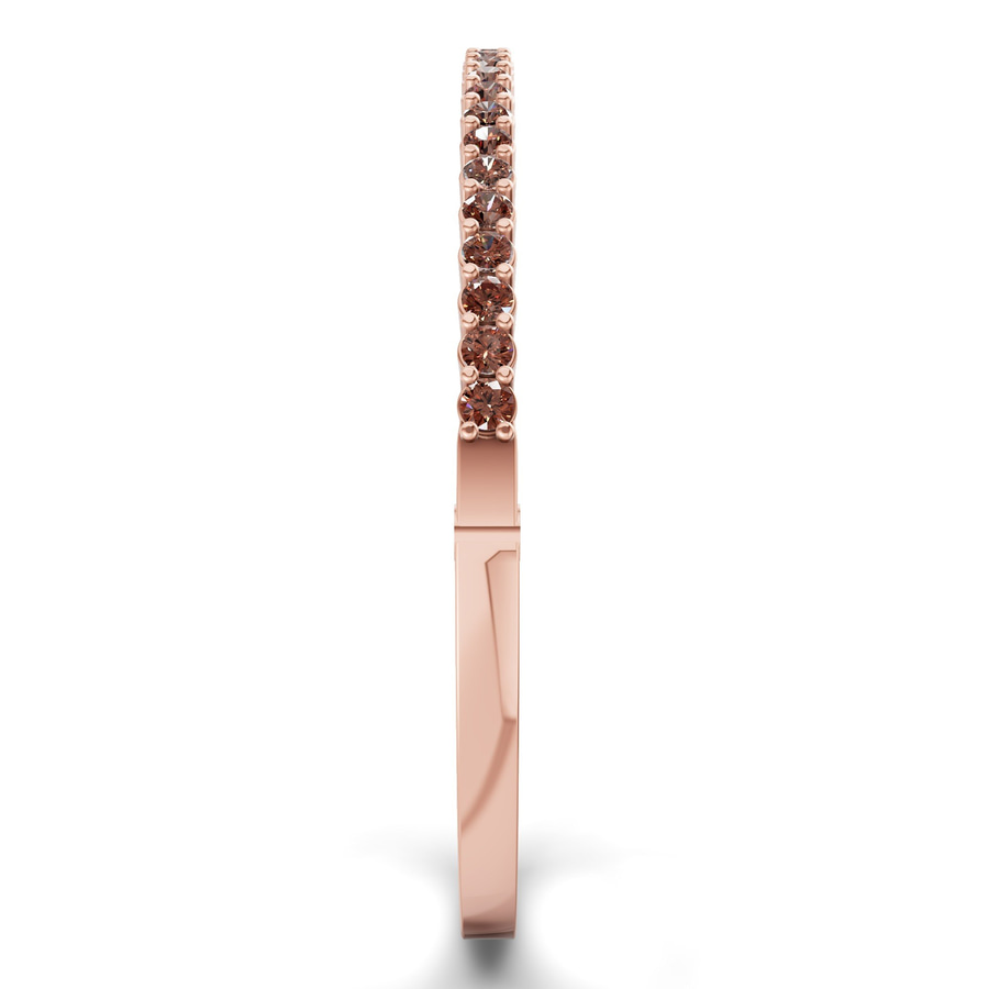 14kt Rose Gold Round Embrace Lab Diamond Openable Bangle Bracelet (1 Ct. Tw.) left