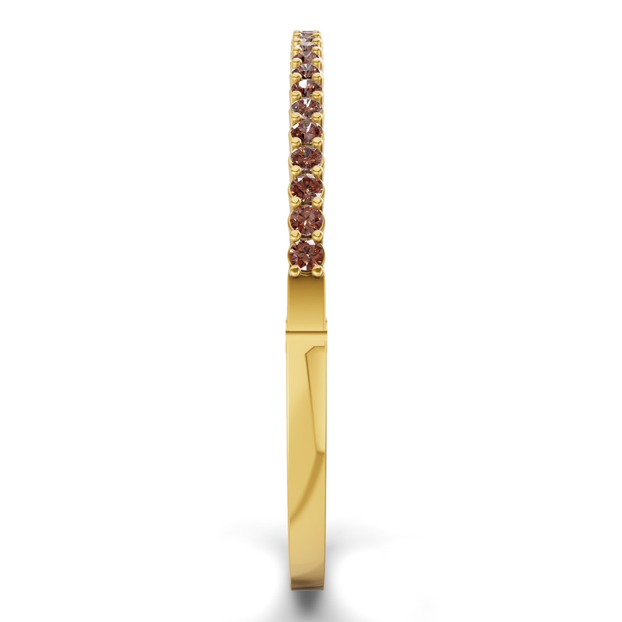 14kt Yellow Gold Round Embrace Lab Diamond Openable Bangle Bracelet (1 Ct. Tw.) left
