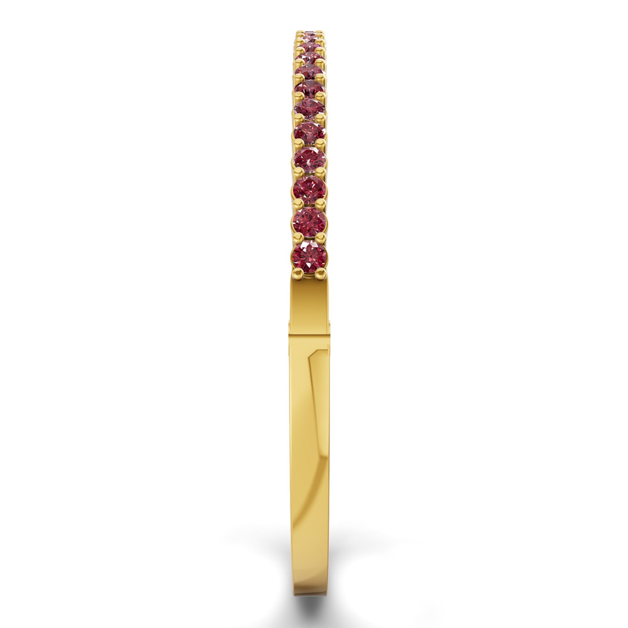 14kt Yellow Gold Round Embrace Lab Diamond Openable Bangle Bracelet (1 Ct. Tw.) left