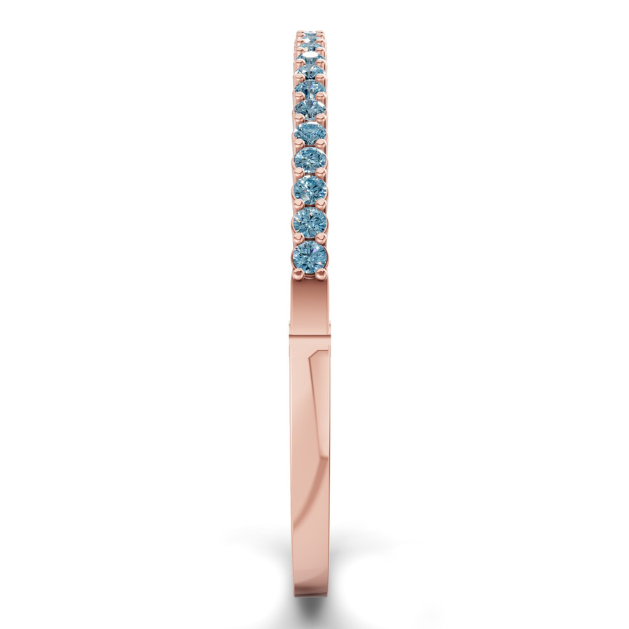 14kt Rose Gold Round Embrace Lab Diamond Openable Bangle Bracelet (1 Ct. Tw.) left