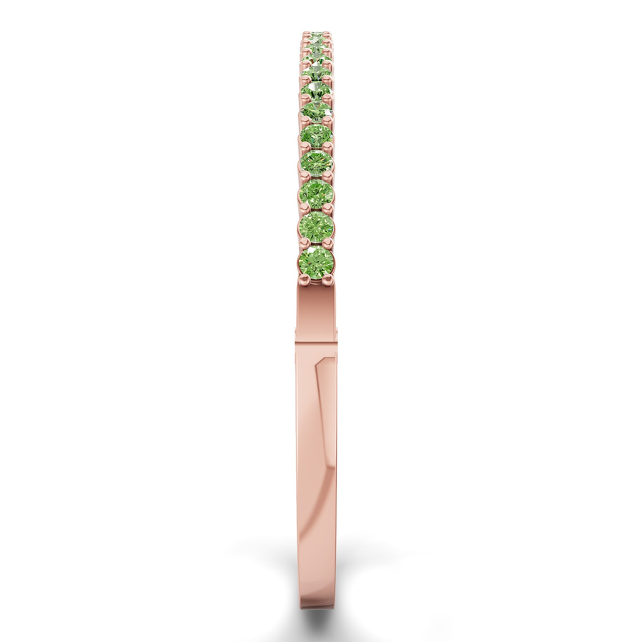 14kt Rose Gold Round Embrace Lab Diamond Openable Bangle Bracelet (3 Ct. Tw.) left