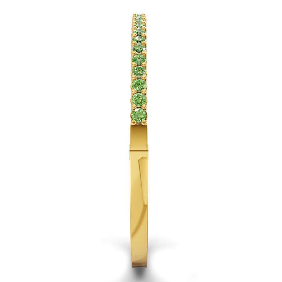 14kt Yellow Gold Round Embrace Lab Diamond Openable Bangle Bracelet (4 Ct. Tw.) left
