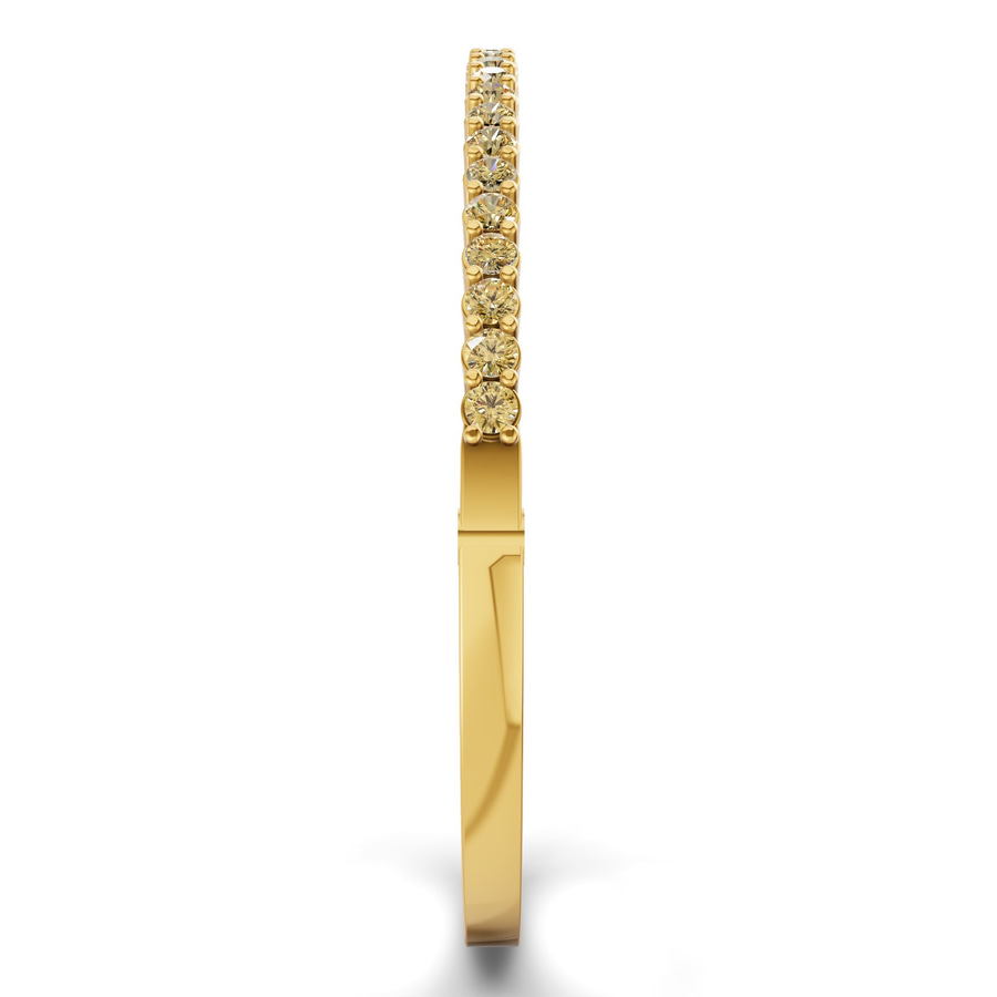 14kt Yellow Gold Round Embrace Lab Diamond Openable Bangle Bracelet (2 Ct. Tw.) left