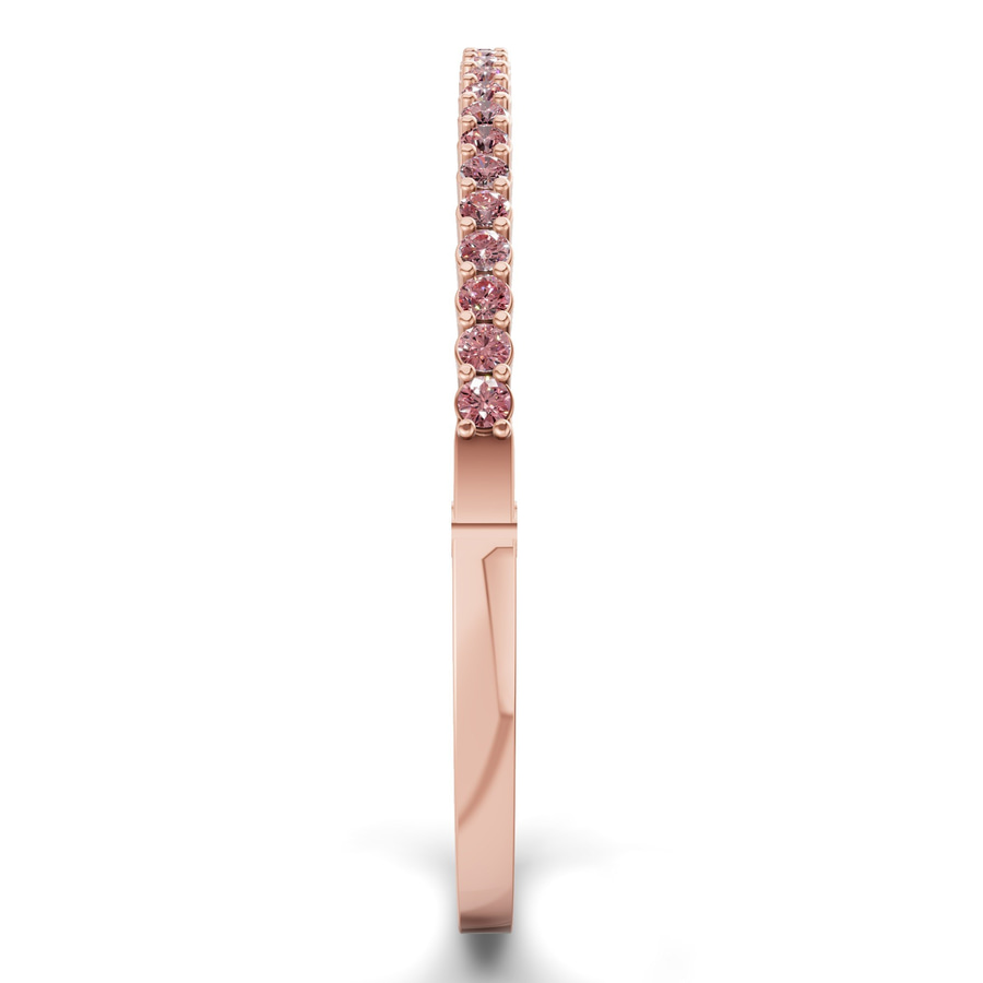 14kt Rose Gold Round Embrace Lab Diamond Openable Bangle Bracelet (1 Ct. Tw.) left