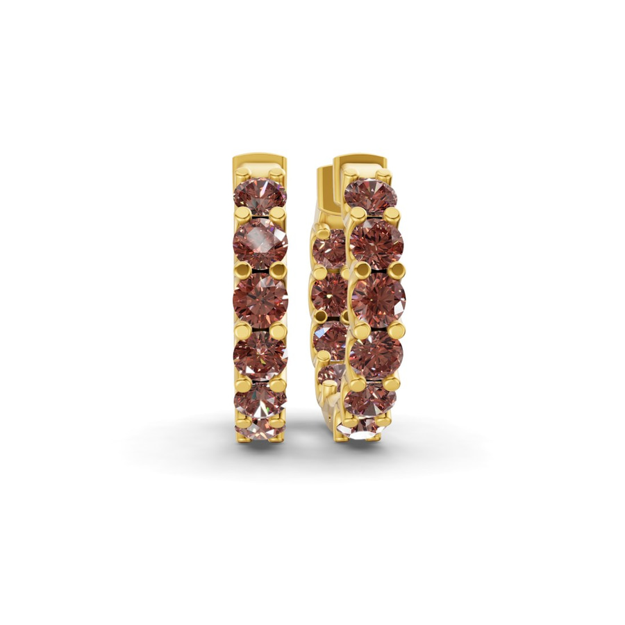 14kt Yellow Gold Sirena Round Lab Diamond Hoop Earrings (3 Ct. Tw.) front image