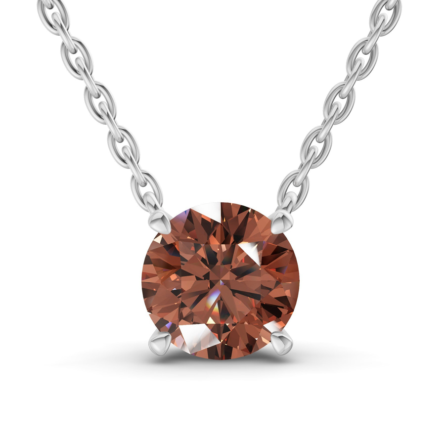 Platinum Lluvia Round Lab Diamond Solitaire Necklace (1/2 Ct. Tw.) front image
