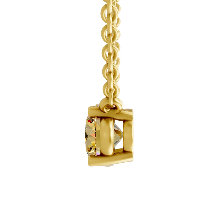 10kt Yellow Gold Fernanda Oval Lab Diamond Solitaire Necklace (1/2 Ct. Tw.) right