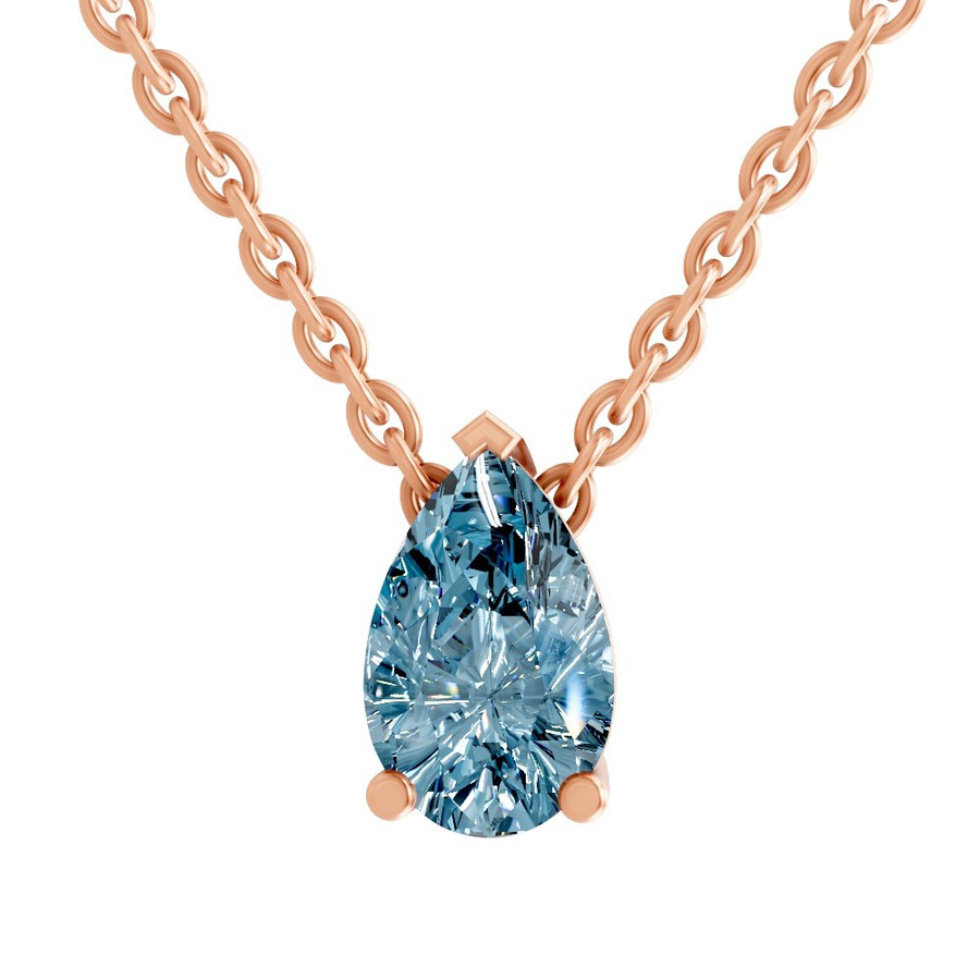 14kt Rose Gold Marisol Pear Lab Diamond Solitaire Necklace (1/2 Ct. Tw.) front image