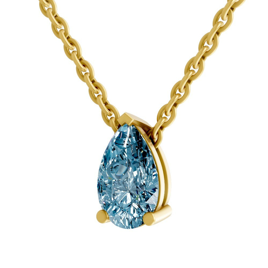 14kt Yellow Gold Marisol Pear Lab Diamond Solitaire Necklace (1 Ct. Tw.) standing product image one