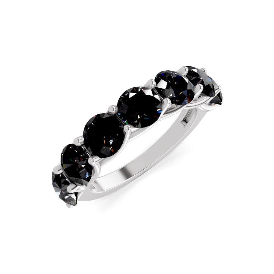 14kt White Gold Valentina Round Lab Diamond Anniversary Band (1/2 Ct. Tw.) side right image one