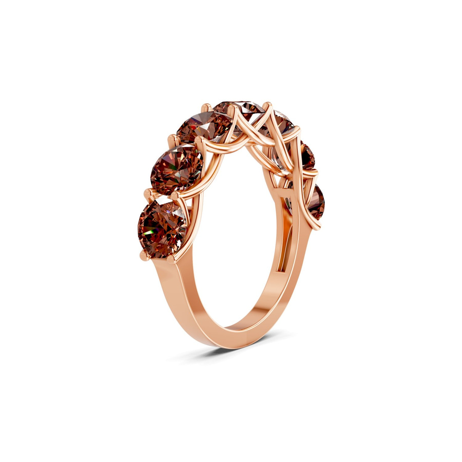 14kt Rose Gold Valentina Round Lab Diamond Anniversary Band (3 Ct. Tw.) standing product image one