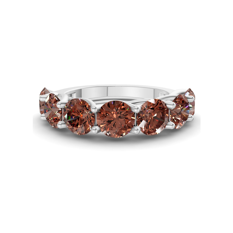 Platinum Valentina Round Lab Diamond Anniversary Band (7 Ct. Tw.) front image