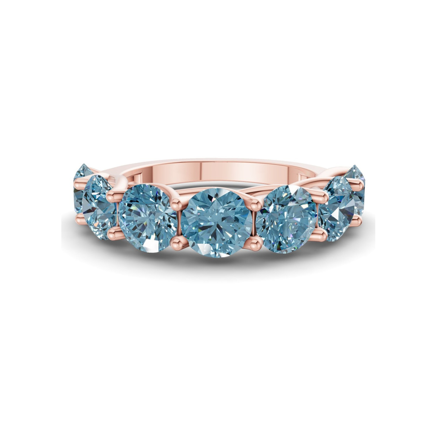9ct Rose Gold Valentina Round Lab Diamond Anniversary Band (7 Ct. Tw.) front image