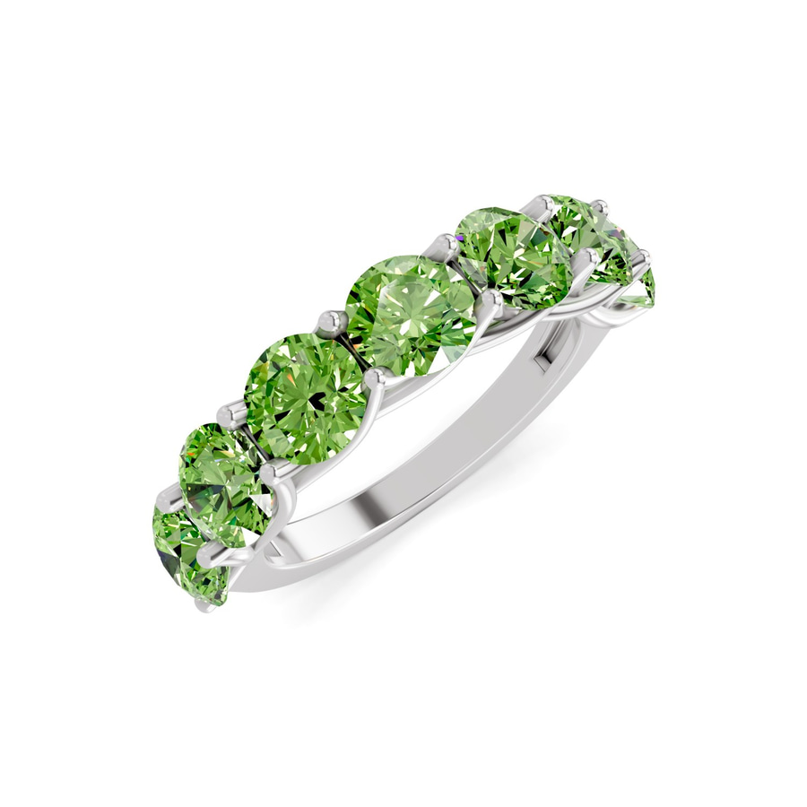 Platinum Valentina Round Lab Diamond Anniversary Band (4 Ct. Tw.) side right image one