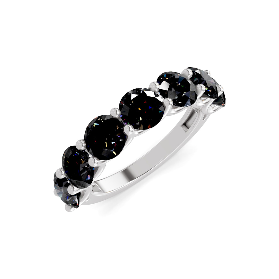 Platinum Raquel Round Lab Diamond Anniversary Band (1 Ct. Tw.) right