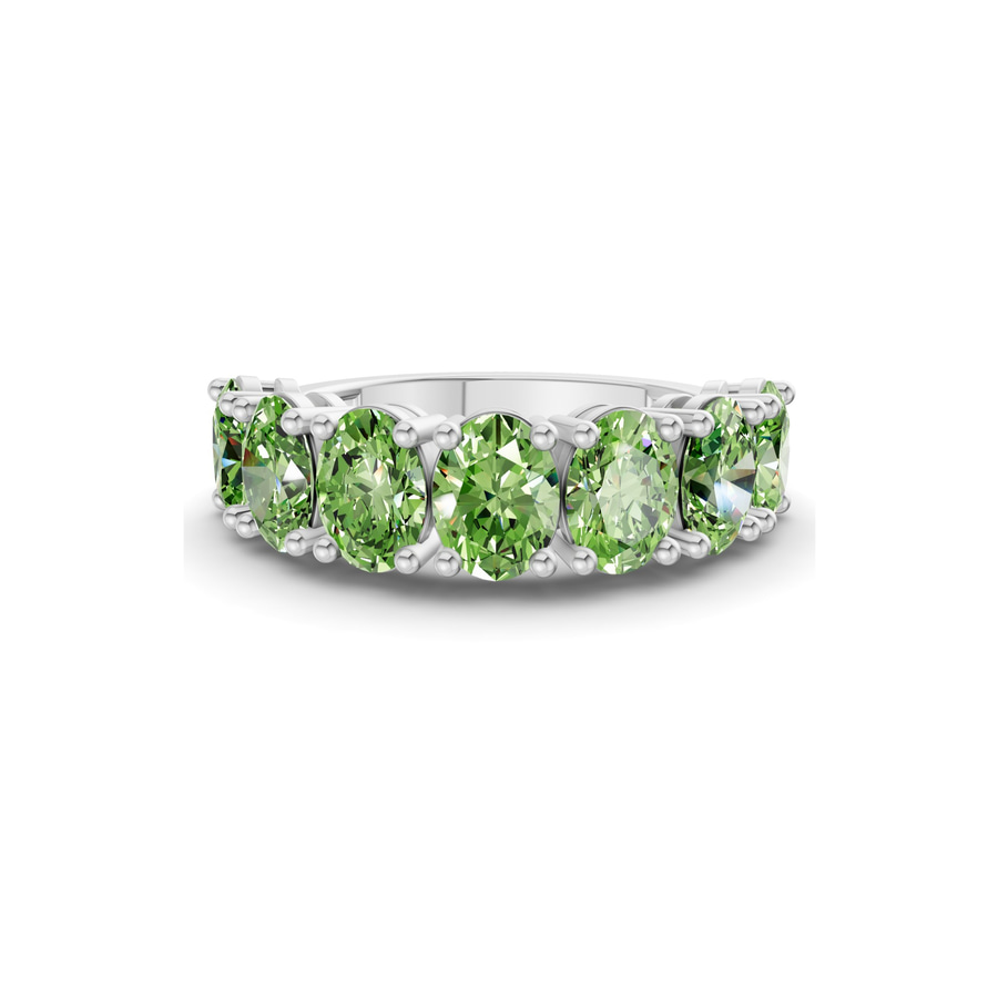 Platinum Blanca Oval Lab Diamond Anniversary Band (4 Ct. Tw.) front image