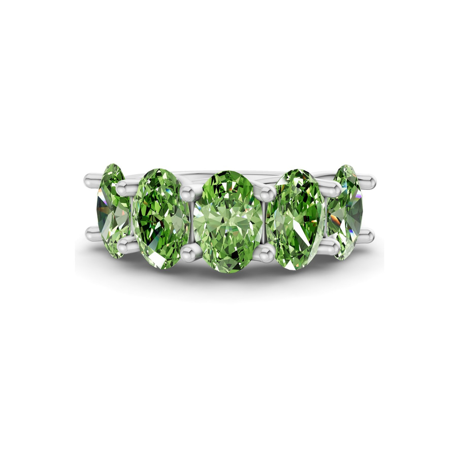 Platinum Fairleigh Oval Lab Diamond Anniversary Band (3 Ct. Tw.) front image