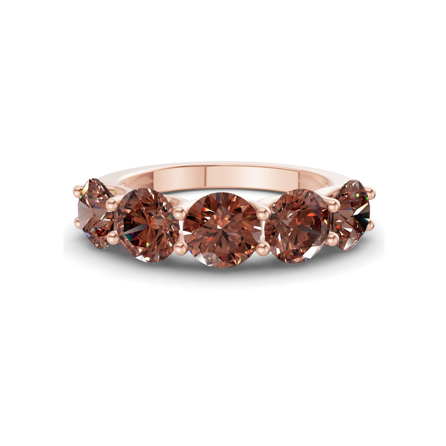 14kt Rose Gold Camille Round Lab Diamond Anniversary Band (3 Ct. Tw.) front image