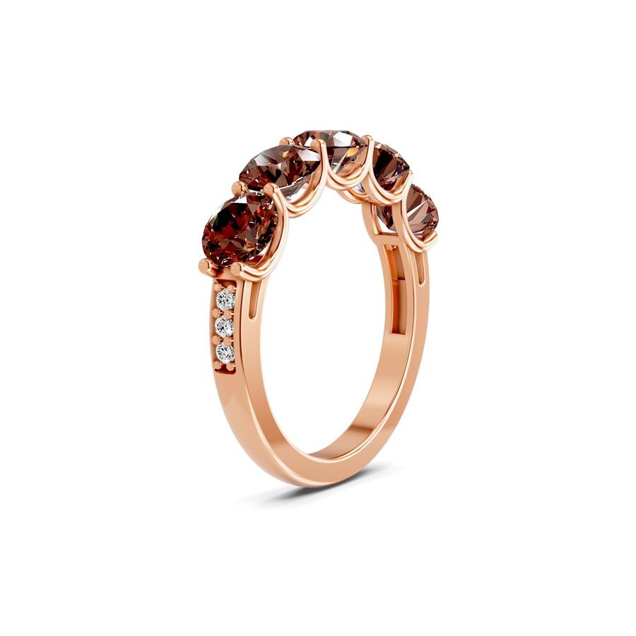 14kt Rose Gold Camille Round Lab Diamond Anniversary Band (3 Ct. Tw.) left