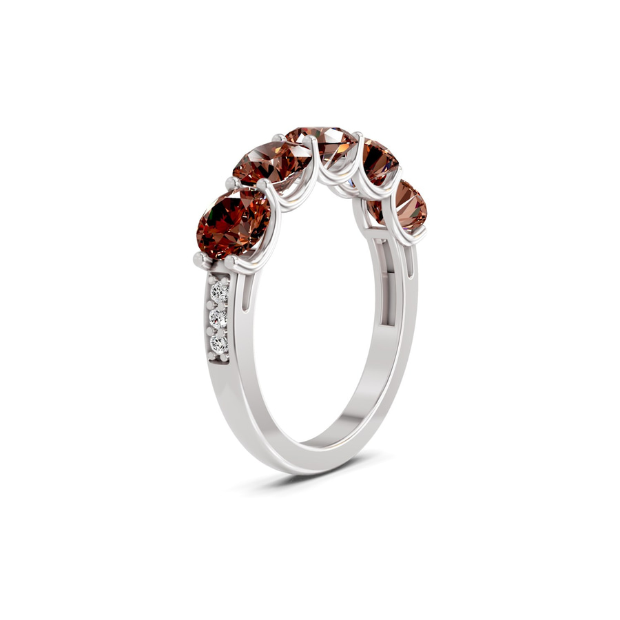 Platinum Camille Round Lab Diamond Anniversary Band (3 Ct. Tw.) left