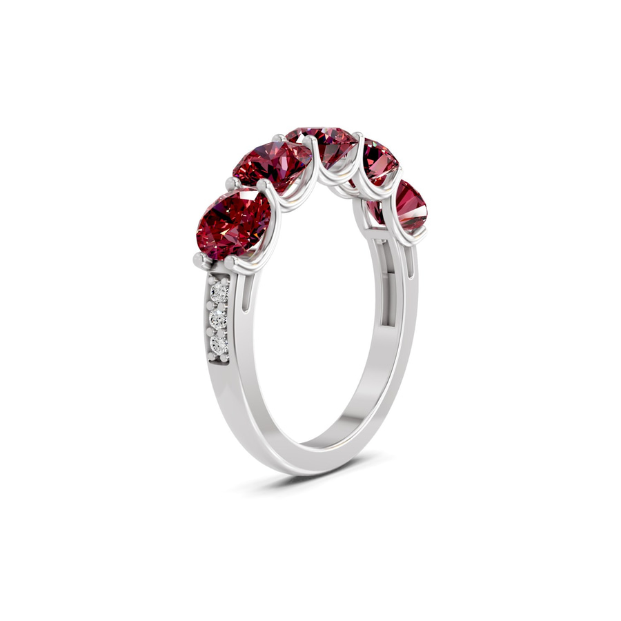 Platinum Camille Round Lab Diamond Anniversary Band (3 Ct. Tw.) left
