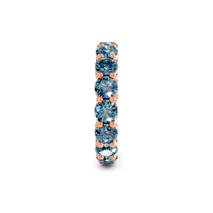 9ct Rose Gold Elysia Round Lab Diamond Eternity Ring (7 Ct. Tw.) standing product image one