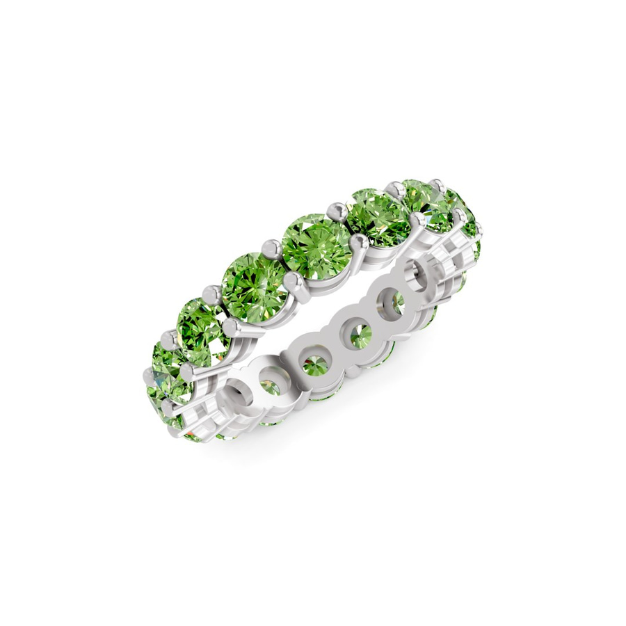 9ct White Gold Elysia Round Lab Diamond Eternity Ring (9 Ct. Tw.) side right image one