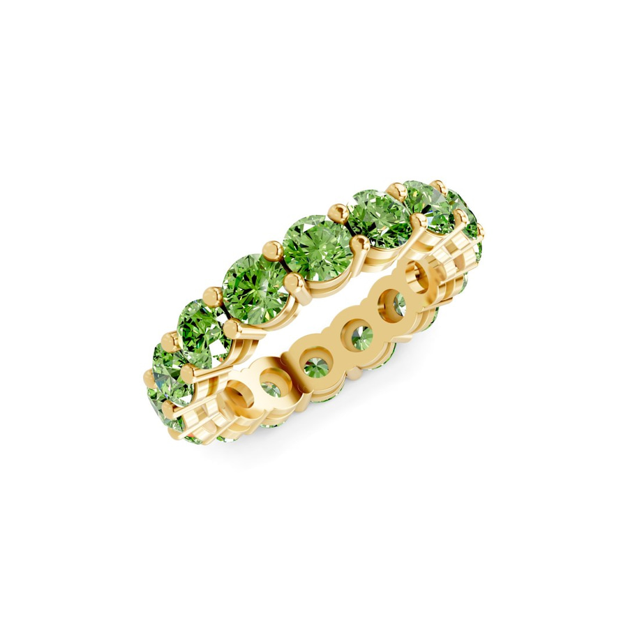 10kt Yellow Gold Elysia Round Lab Diamond Eternity Ring (7 Ct. Tw.) side right image one